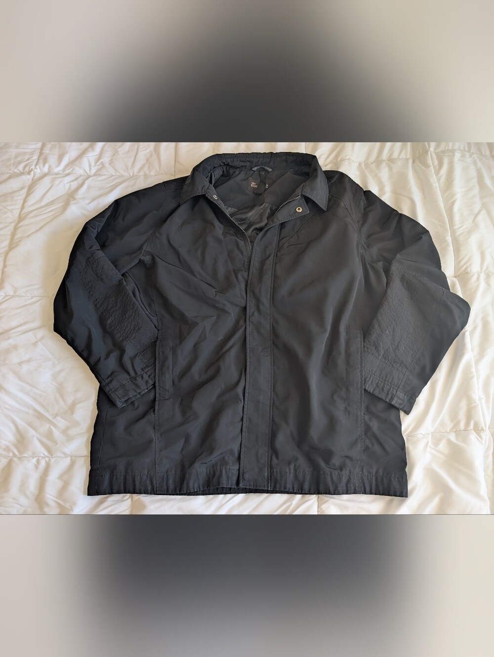 Dockers Men’s Black Field Jacket Full Zip Lightweight Waterproof Jacket Size L